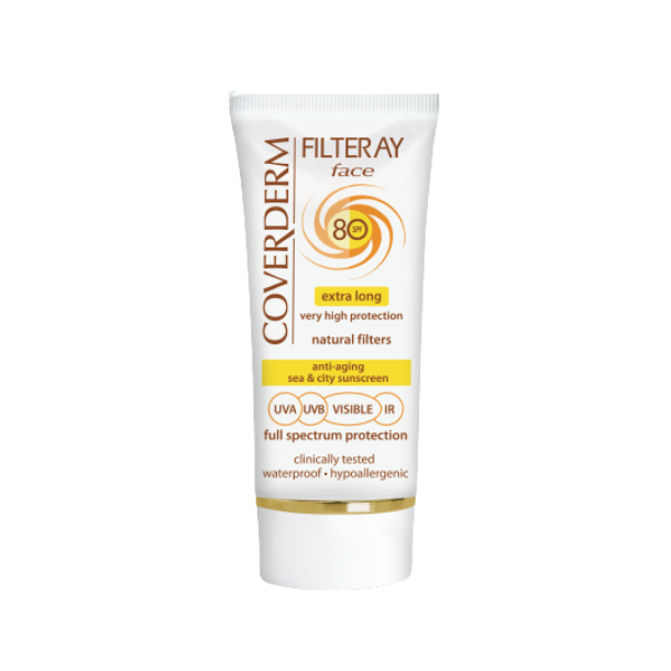 Protective face cream with color SPF80